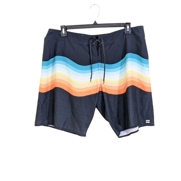 Billabong Mens 40 Board Shorts Rainbow Stripe Recycler T Street Airlite Swim - Picture 1 of 7